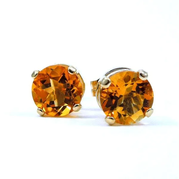 Citrine Stud Earrings Joint Venture Jewelry Cary, NC