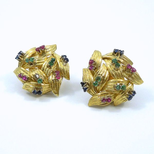 Ruby, Sapphire and Emerald Earrings Joint Venture Jewelry Cary, NC