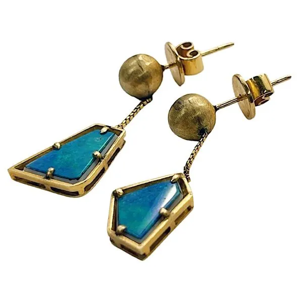 Irregular Shaped Opal Drop Earrings Image 2 Joint Venture Jewelry Cary, NC
