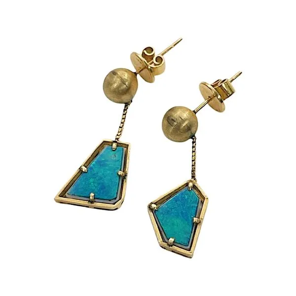 Irregular Shaped Opal Drop Earrings Joint Venture Jewelry Cary, NC