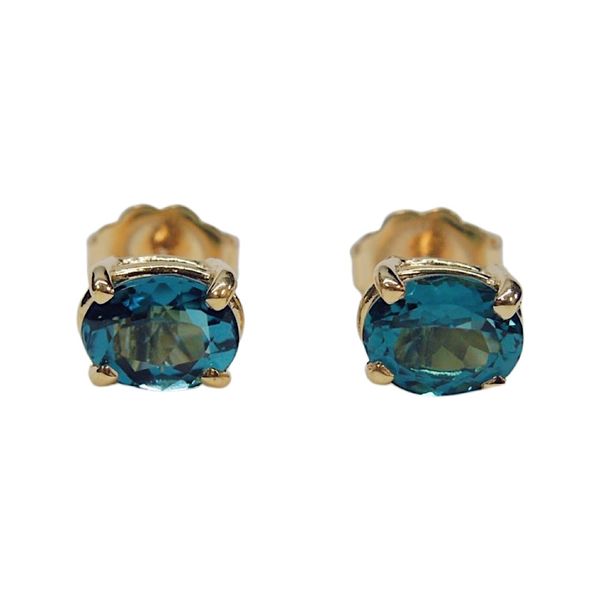 Blue Topaz Stud Earrings Joint Venture Jewelry Cary, NC