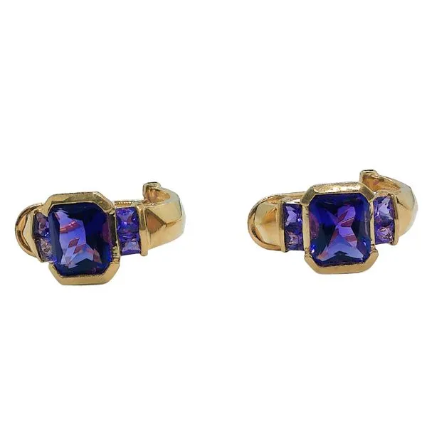 Amethyst Huggie Earrings Joint Venture Jewelry Cary, NC
