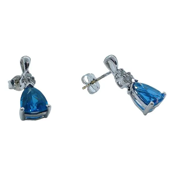 Tanzanite and Diamond Drop Earrings Image 2 Joint Venture Jewelry Cary, NC