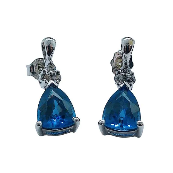 Tanzanite and Diamond Drop Earrings Joint Venture Jewelry Cary, NC