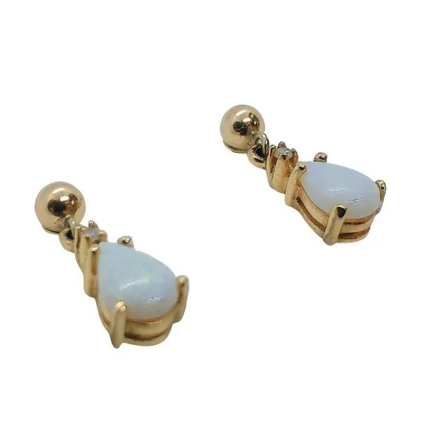 Opal and Diamond Earrings Image 2 Joint Venture Jewelry Cary, NC