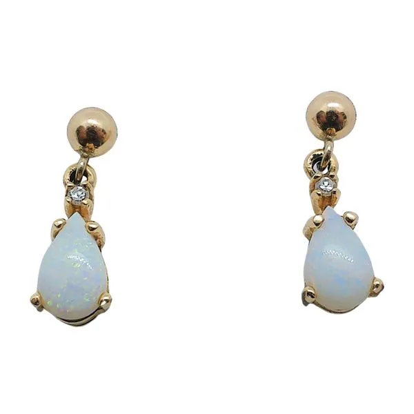 Opal and Diamond Earrings Joint Venture Jewelry Cary, NC