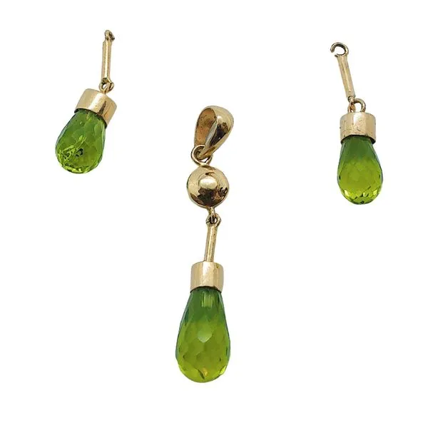 Peridot Earring Jackets & Pendant Set Joint Venture Jewelry Cary, NC