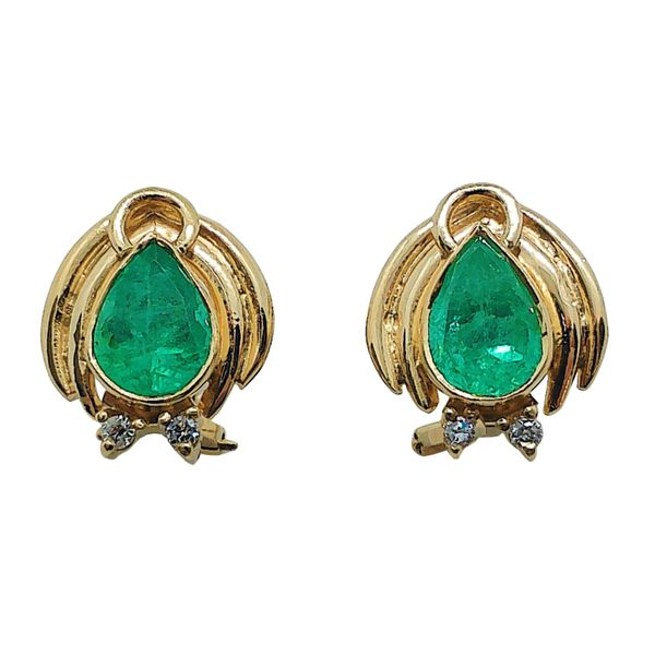 Emerald and Diamond Earrings Joint Venture Jewelry Cary, NC