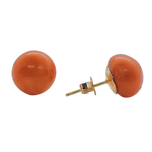 Coral Stud Earrings Image 2 Joint Venture Jewelry Cary, NC