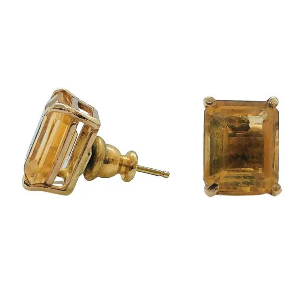 Citrine Stud Earrings Image 2 Joint Venture Jewelry Cary, NC