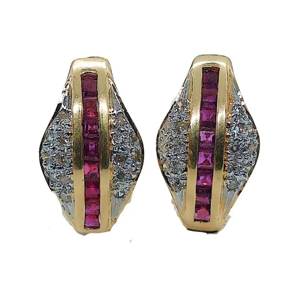 Ruby and Diamond Earrings Joint Venture Jewelry Cary, NC