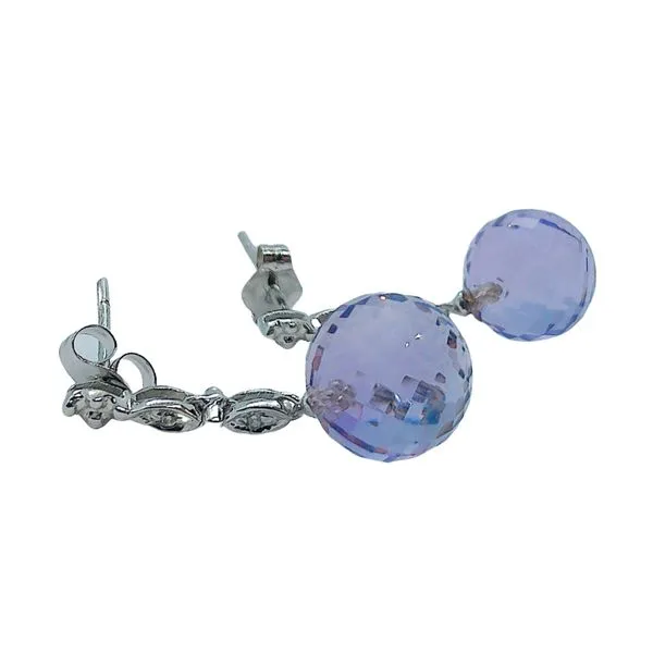 Amethyst Ball Dangle Earrings Image 2 Joint Venture Jewelry Cary, NC