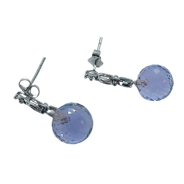 Amethyst Ball Dangle Earrings Joint Venture Jewelry Cary, NC