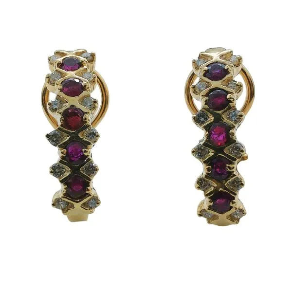 Ruby and Diamond Earrings Joint Venture Jewelry Cary, NC