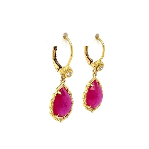 Pink Sapphire Drop Earrings Image 2 Joint Venture Jewelry Cary, NC
