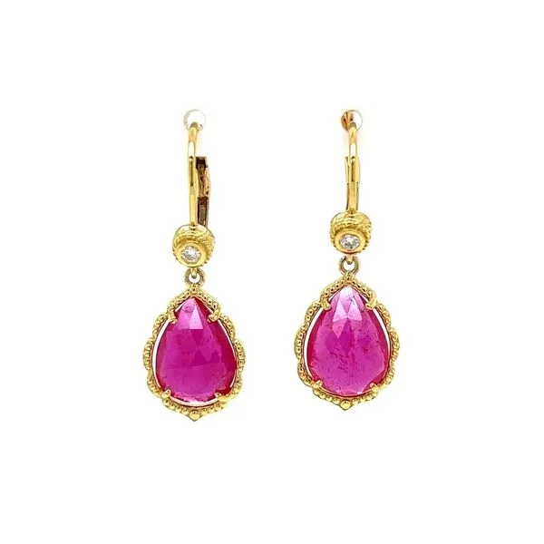 Pink Sapphire Drop Earrings Joint Venture Jewelry Cary, NC