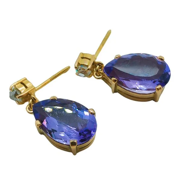 Vintage Amethyst and Diamond Drop Earrings Joint Venture Jewelry Cary, NC