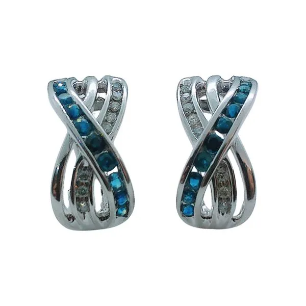 Sapphire and Diamond Earrings Joint Venture Jewelry Cary, NC