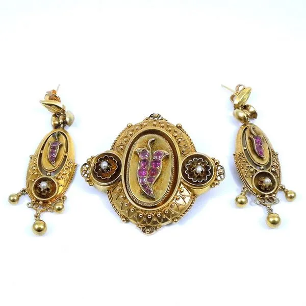 Vintage Victorian Three Piece Set Joint Venture Jewelry Cary, NC