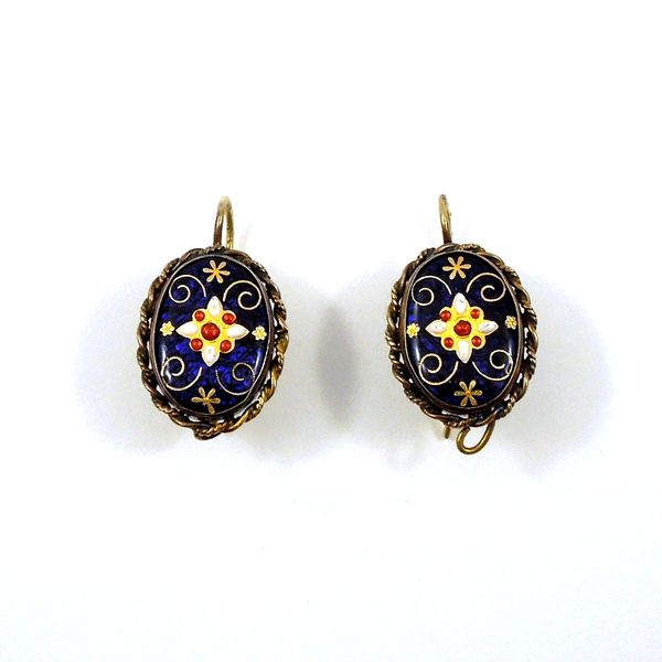 Vintage Victorian Enamel Earrings Joint Venture Jewelry Cary, NC