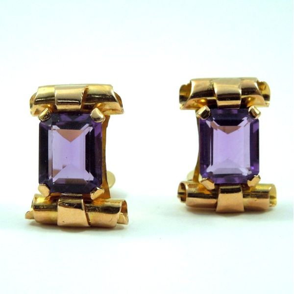 Vintage Amethyst Clip-On Earrings Joint Venture Jewelry Cary, NC