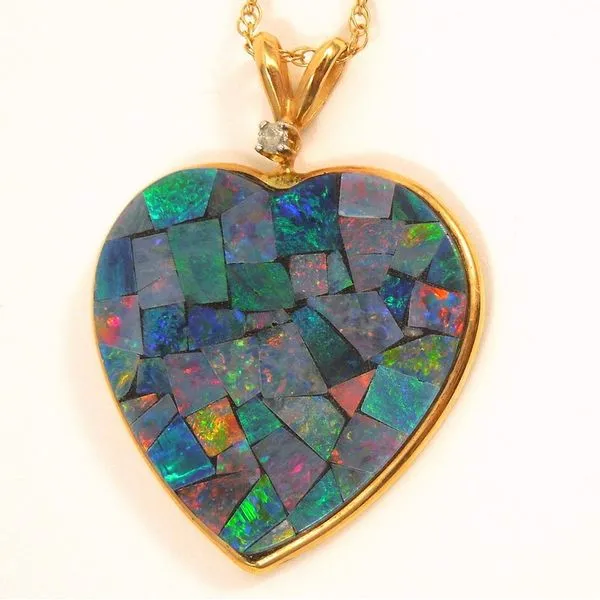 Opal Heart Pendant Joint Venture Jewelry Cary, NC