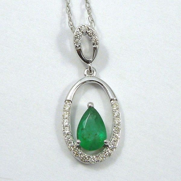 Emerald & Diamond Pendant Joint Venture Jewelry Cary, NC