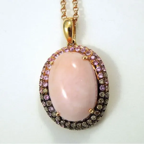 Opal & Pink Sapphire Pendant Joint Venture Jewelry Cary, NC