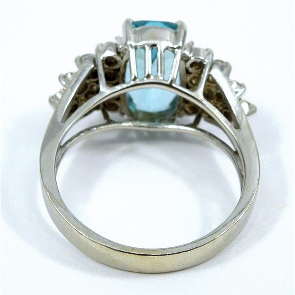 Aquamarine and Diamond Ring Image 2 Joint Venture Jewelry Cary, NC