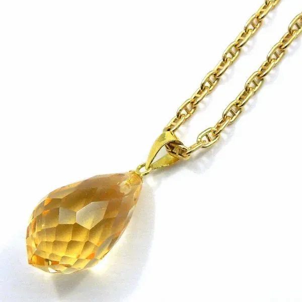 Birolette Cut Citrine Pendant Joint Venture Jewelry Cary, NC