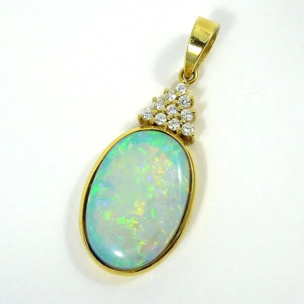 Opal and Diamond Pendant Joint Venture Jewelry Cary, NC