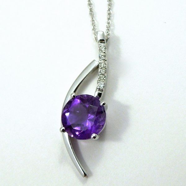 Amethyst and Diamond Necklace Joint Venture Jewelry Cary, NC