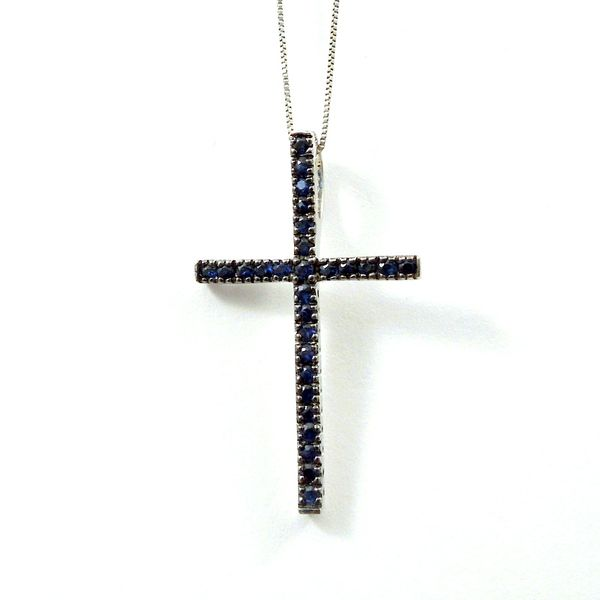 Sapphire Cross Necklace Joint Venture Jewelry Cary, NC