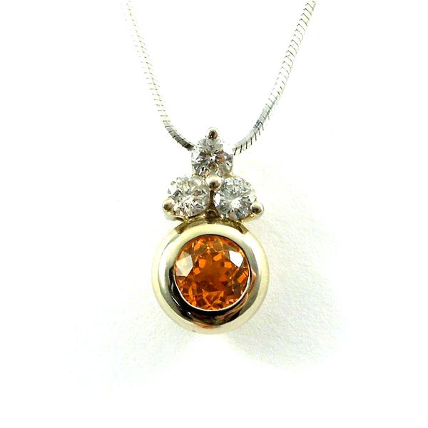 Citrine and Diamond Pendant Joint Venture Jewelry Cary, NC