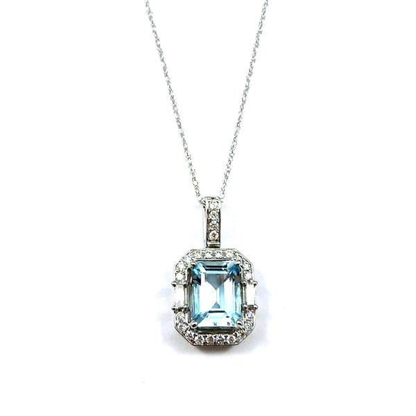 Aquamarine and Diamond Pendant Joint Venture Jewelry Cary, NC