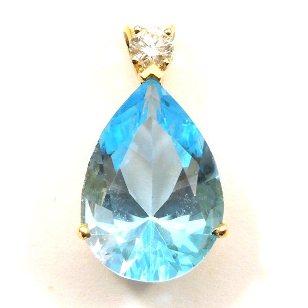 Large Blue Topaz Pendant Joint Venture Jewelry Cary, NC