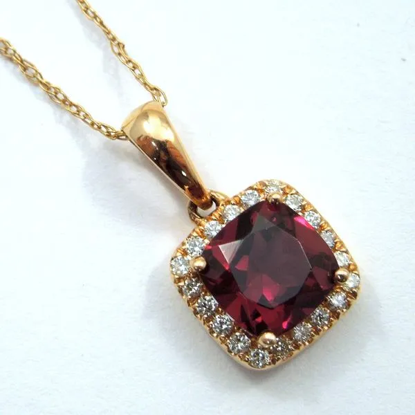 Rhodolite Garnet and Diamond Necklace Joint Venture Jewelry Cary, NC