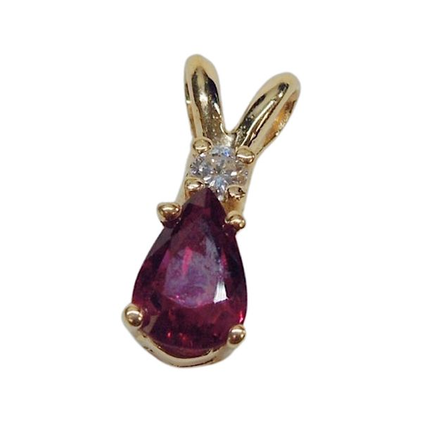 Pear Cut Garnet Pendant Joint Venture Jewelry Cary, NC