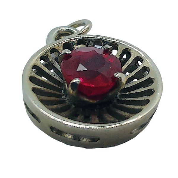 Ruby Circle Pendant Image 2 Joint Venture Jewelry Cary, NC