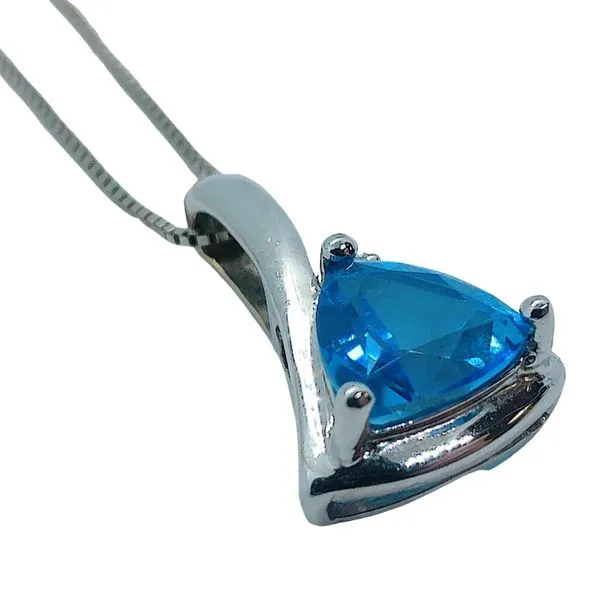 Trillion Cut Blue Topaz Necklace Image 2 Joint Venture Jewelry Cary, NC