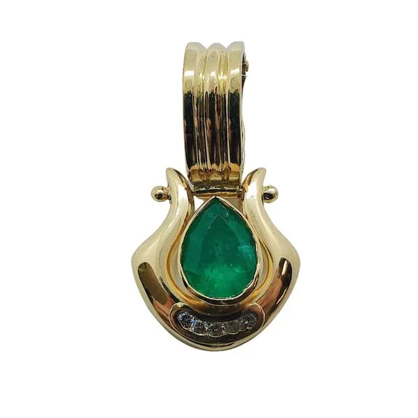 Emerald and Diamond Slide Pendant Joint Venture Jewelry Cary, NC