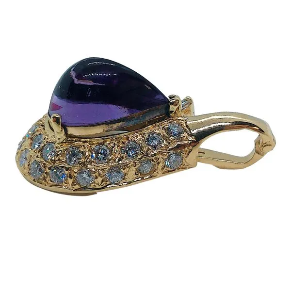 Amethyst and Diamond Enhancer Pendant Image 2 Joint Venture Jewelry Cary, NC