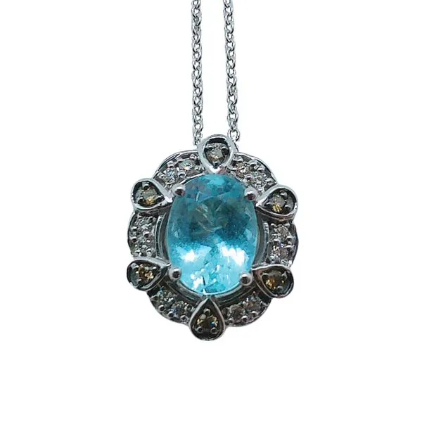 LeVian Aqua and Diamond Pendant Joint Venture Jewelry Cary, NC