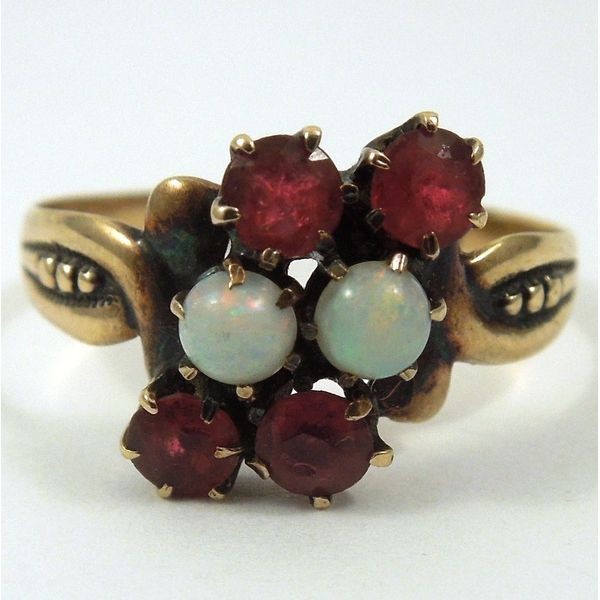 Vintage Opal & Garnet Ring Joint Venture Jewelry Cary, NC