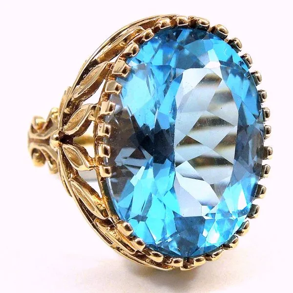 Vintage Blue Topaz Ring 001 231 00307 Cary Joint Venture Jewelry Cary Nc