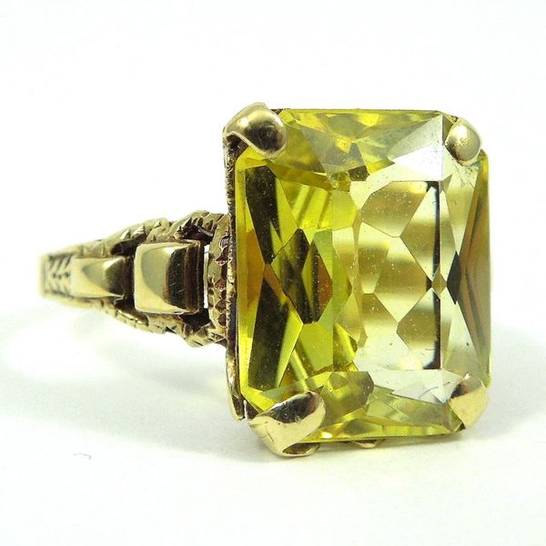 Vintage Lemon Glass Ring Image 2 Joint Venture Jewelry Cary, NC