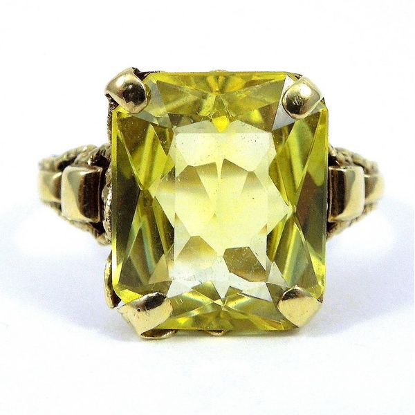 Vintage Lemon Glass Ring Joint Venture Jewelry Cary, NC