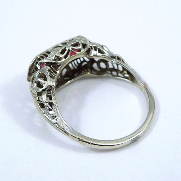 Vintage Ruby and Diamond Ring Image 2 Joint Venture Jewelry Cary, NC