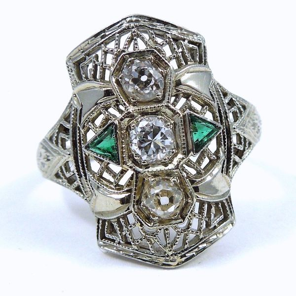 Deco Filigree Ring Joint Venture Jewelry Cary, NC