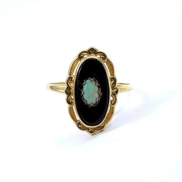 Vintage Onyx and Opal Ring Joint Venture Jewelry Cary, NC